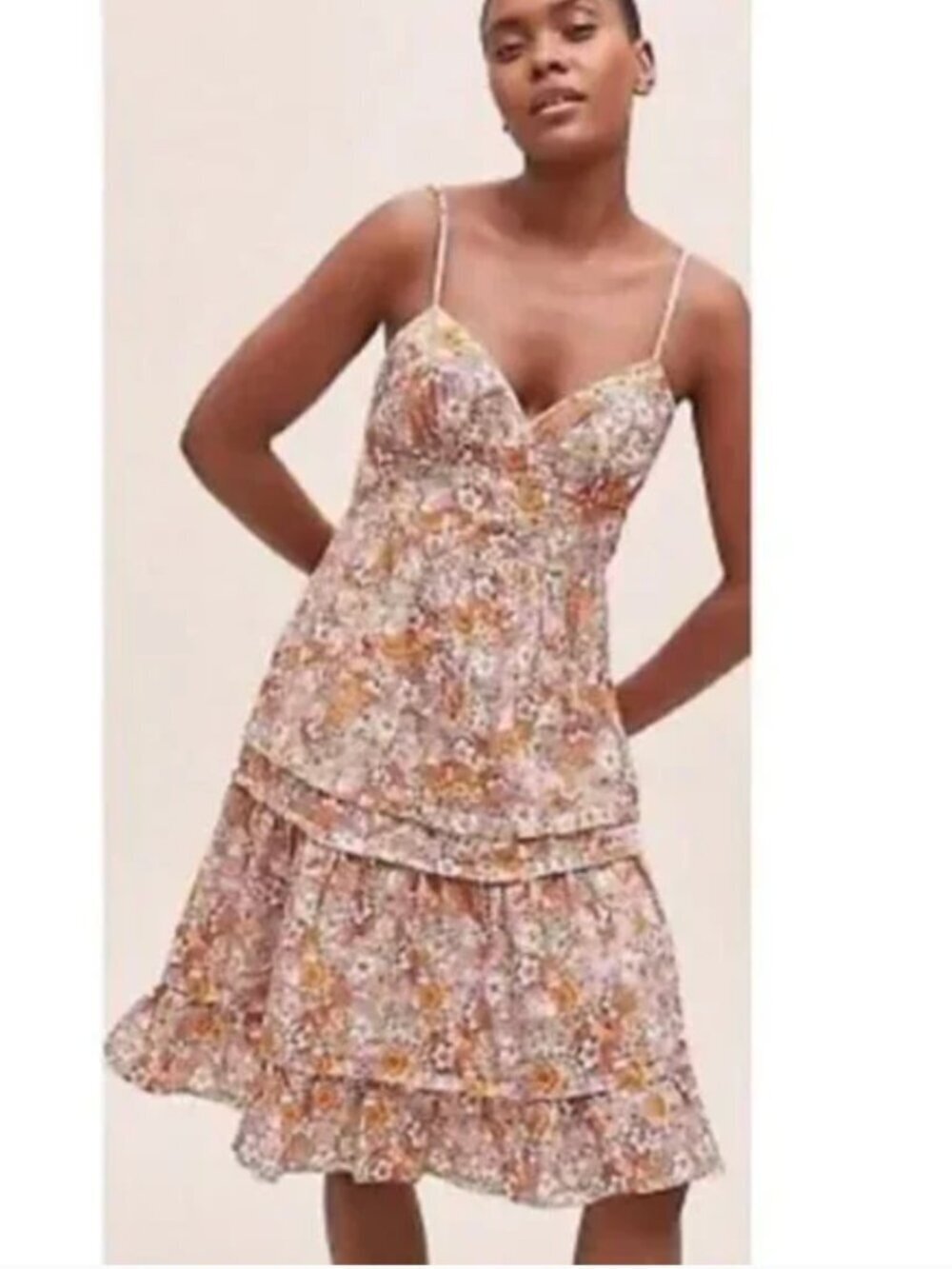 Anthropologie Maeve Ashlynn Floral Mini Dress Size 10